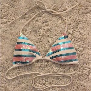 VS Swim Sequin Bikini Top